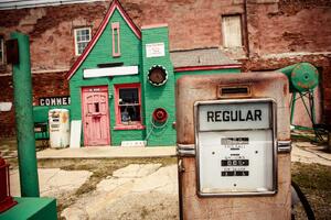 Флизелинов фототапет бензиностанция на route 66 375 x 250 см