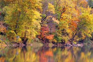 Флизелинов фототапет отражение на есенен пейзаж 375 x 250 см