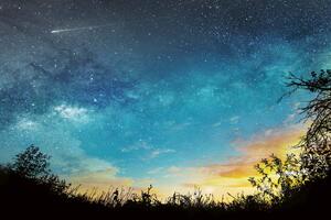 Флизелинов фототапет нощно небе 375 x 250 см