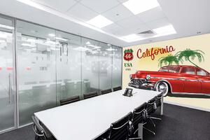 Самозалепваща се флизелинова фототапета винтидж плакат на калифорния 375 x 250 см