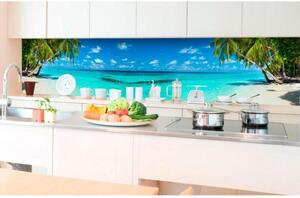 Фототапет за кухня - плаж в рая 350 x 60 см