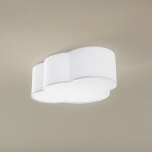 TK Lighting Таванно осветление Cloud, текстил, 41 x 31 cm, бяло, Затъмняване, Бял, Дневна/трапезария, Плат / текстил, Млад живот