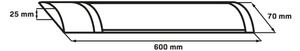 LED линеен осветител LED/18W/230V 4000K 60 см черен