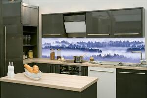 Фототапет за кухня - мъгла между дърветата 260 x 60 см