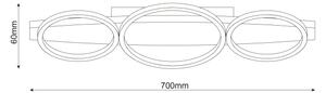 LED таванно осветително тяло MELISA LED/28W/230V 26,5x70 cm бор