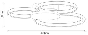 LED таванно осветително тяло SABINA LED/38W/230V, каучуково дърво