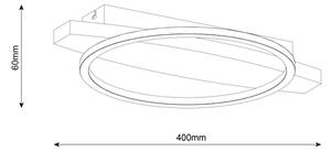 LED плафон MELISA LED/12W/230V 30x40 см в цвят бор