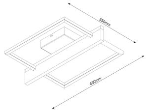 LED таванно осветително тяло LARYSA LED/11,5W/230V 35x45 cm в цвят бор