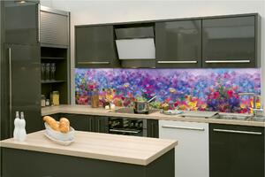Фототапет за кухня - цветна флорална картина 260 x 60 см