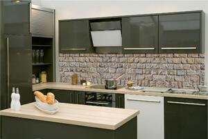 Фототапет за кухня - стена от каменни блокове 260 x 60 см