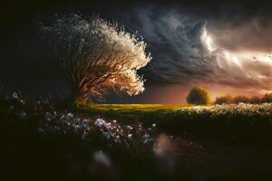 Флизелинов фототапет сребърно дърво 375 x 250 см