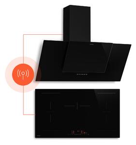 Klarstein HaloSync индукционен плот и абсорбатор | 5 готварски зони | 11 400 W | 632 м³/ч | 90 см