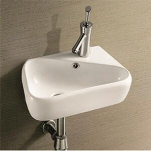 Мивка за баня ICC 871, Inter Ceramic, монтаж върху плот, с отвор за смесител, порцелан, бял, 45x28x15см