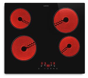 Klarstein Hito стъклокерамичен котлон | 4 зони за готвене | 6000 W | 9 степени на мощност | 60 см