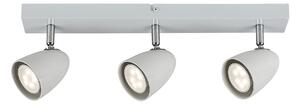 Perico, indoor ceiling lamp, white metal lamp with white plastic shade, GU10 3xMAX5W, L43cm, D7cm, H15cm, without bulb, IP20