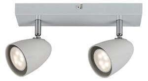 Perico, indoor ceiling lamp, white metal lamp with white plastic shade, GU10 2xMAX5W, L26cm, D7cm, H15cm, without bulb, IP20