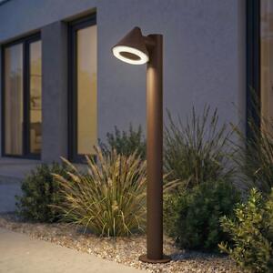 Lindby LED осветление за пътеки Soran, кафяво, 100 см, метал, IP44, Кафяв / ръждив, Метал, Модерен