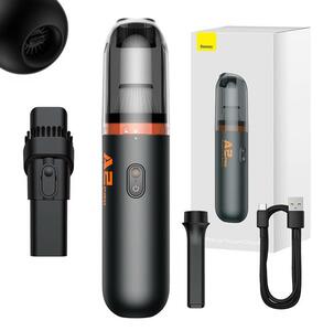 Прахосмукачка Baseus A2Pro, ръчна мини, безжична, 80W, 120 мл. капацитет на резервоара, черна