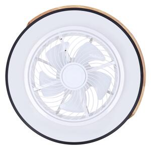 Brilagi-LED Димируемо осветително тяло с вентилатор LED/30W/230V 3000-6500K черно/дъб +ДУ