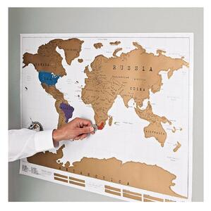 Скреч карта 88x52 cm World Scratch Map – Ambiance