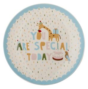 Светлосиня/кремава глинена детска чиния ø 16 cm Celebrate – Bloomingville Mini