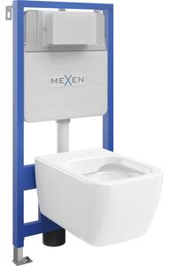 Mexen комплект за вграждане WC с рамка Fenix Slim и тоалетна Margo, бял гланц - 6103342XX00