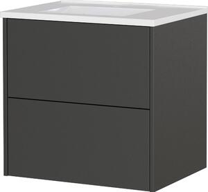 Антрацитен матов стенен шкаф за мивка 61x61 cm Bodera – Germania
