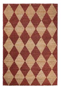 Теракотен ръчно изработен килим със смес от юта 120x170 cm Effie Diamond – Flair Rugs