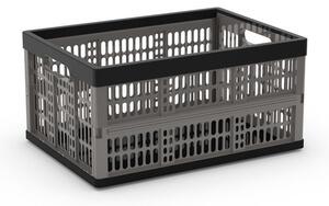 Сива пластмасова кутия за съхранение 47,5x34,5x23,5 cm Folding Crate – KIS