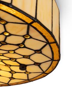 Brilagi - Tiffany витражно таванно осветително тяло, цвят слонова кост, 3xE27/60W/230V, Ø 40 см