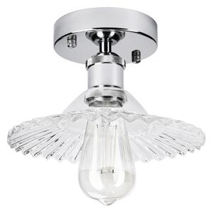 Плафон TRISH 1xE27/15W/230V лъскав хром/прозрачно стъкло