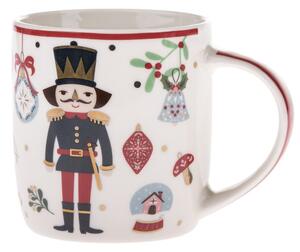 Бяла порцеланова чаша с коледен мотив 370 ml Jolly – Dakls