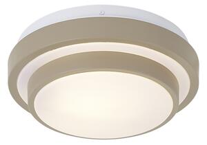 Модерна таванна лампа Taupe с бяло 25cm IP44 - Walden