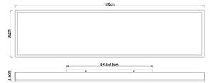 Globo 416080AD5-CCT - LED димируемо таванно осветително тяло DORO 36W/230V 30x120 см + дистанционно управление