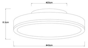Globo 416080AD2R-CCT - LED димируемо таванно осветително тяло DORO 24W/230V Ø 45 см + дистанционно управление