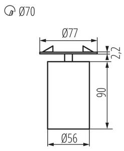Kanlux 29310 - Вградено осветително тяло CHIRO 1xGU10/35W/230V бяло