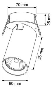 Brilagi - Вградено таванно осветително тяло SELE 1xGU10/30W/230V бяло