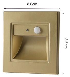 Brilagi - LED осветително тяло за стълби със сензор STEP LIGHT LED/1,5W/230V IP44 златисто
