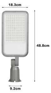 Brilagi -LED Външна улична лампа с шарнир. URBANLIGHT LED/100W/230V сива IP65