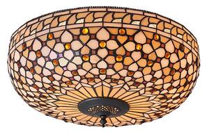 Endon 64276 - Таванно осветително тяло Tiffany MILLE FEUX 2xE27/60W/230V, Ø 45 см