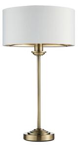 Endon 104054 - Настолна лампа HIGHCLERE 1xE14/7W/230V бял/месинг Ø 25 cm