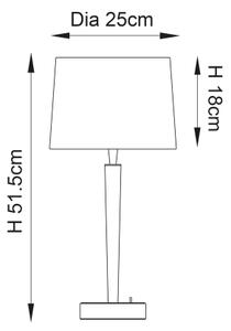 Endon 72175 - Настолна лампа SYON 1xE14/40W/230V с USB, хром/бежова