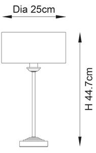 Endon 104054 - Настолна лампа HIGHCLERE 1xE14/7W/230V бял/месинг Ø 25 cm