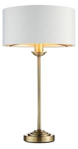 Endon 104054 - Настолна лампа HIGHCLERE 1xE14/7W/230V бял/месинг Ø 25 cm