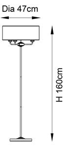 Endon 98935 - Лампион HIGHCLERE 3xE14/40W/230V бял/месинг