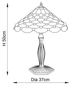 Endon 64301 - Настолна лампа Tiffany PEARL 1xE27/60W/230V, диаметър 37 см