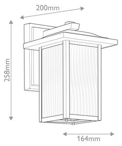 Kichler KL-CAPPANNA-S-BKT - Външно стенно осветително тяло S CAPPANNA 1xE27/60W/230V IP44