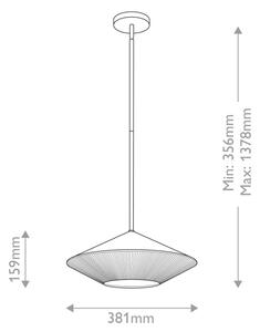 Alora Mood ALM-DAPHNE-P-L-MB - Висящ полилей DAPHNE 1xE27/60W/230V Ø 38,1 cm