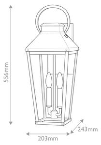Hinkley HK-DAWSON-L - Външно стенно осветително тяло DAWSON L 2xE14/40W/230V IP44