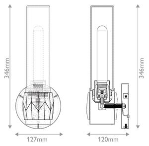 Hinkley HK-ELLISON1-BK-HB -Лампа за баня ELLISON 1xE27/40W/230V IP44 златист